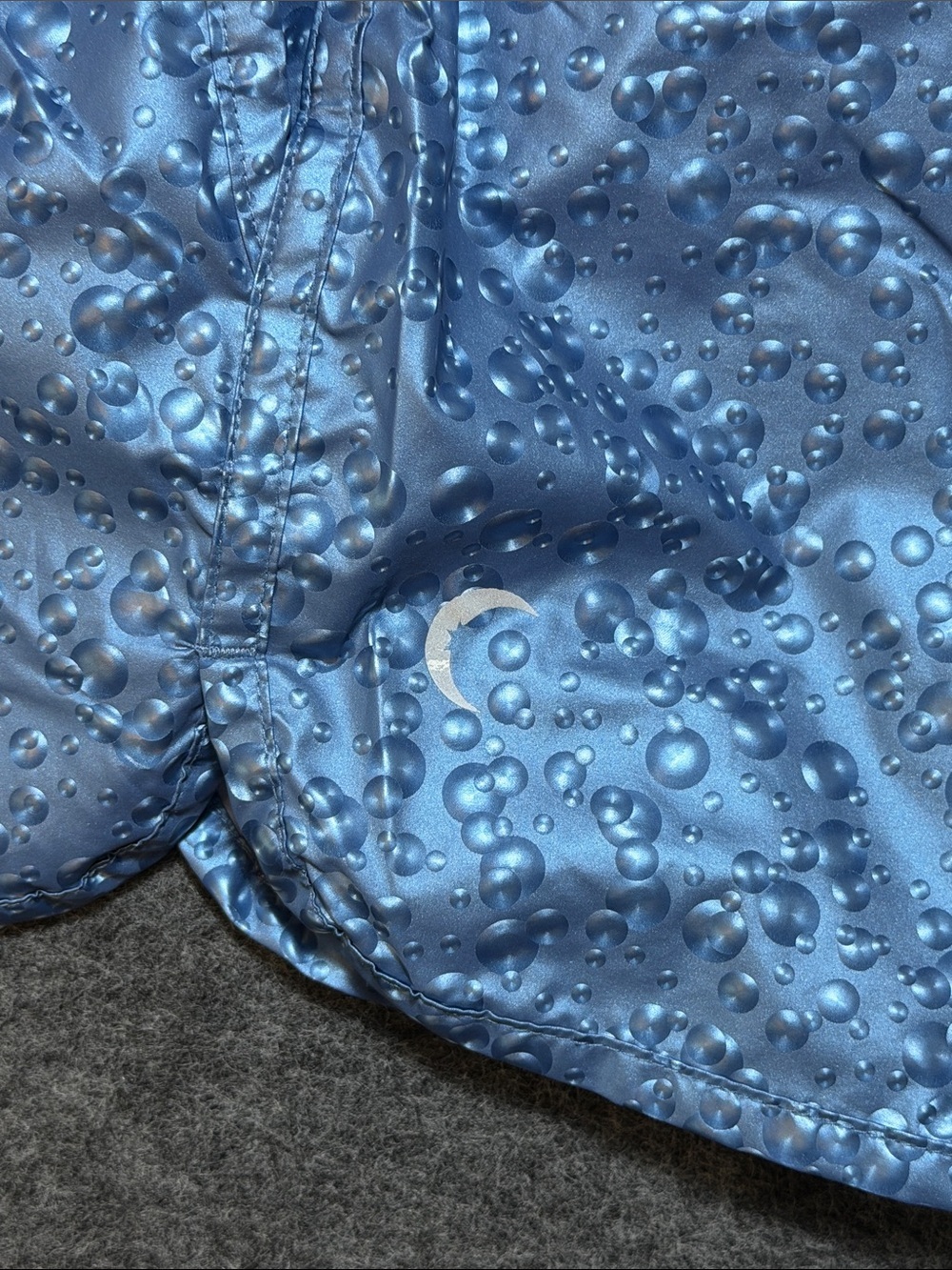Zyia Active Blue Steel Bubbles Hi-Rise Bomber Shorts Water resistant size M - Picture 8 of 12